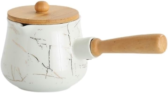 Gravy Boat Ceramic Gravy BoatCoffee Milk MugMilk JugWestern Style Gravy with Handle and Lid Salad Bowl(Small)