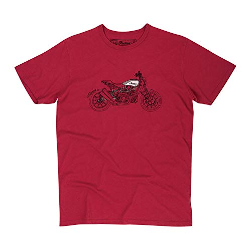 Indian Motorcycle Men's FTR Sketch T-Shirt, Red - L