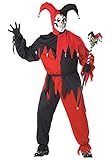 Black/Red Evil Jester Plus Size Costume Plus)