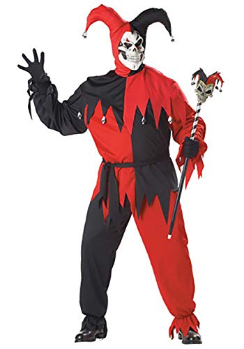 Black/Red Evil Jester Plus Size Costume Plus