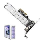 Genérico Tarjeta De Expansion De Disco Duro | Adaptador de PCIe 5.0 a M.2 para PC,Tarjeta de Conversión de Disco Duro con Disipador para Transferencia de Datos - para Ordenadores de Juegos y