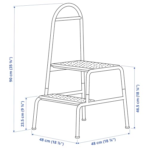 Marchepied avec main courante BÄSINGEN structure robuste en acier - 6