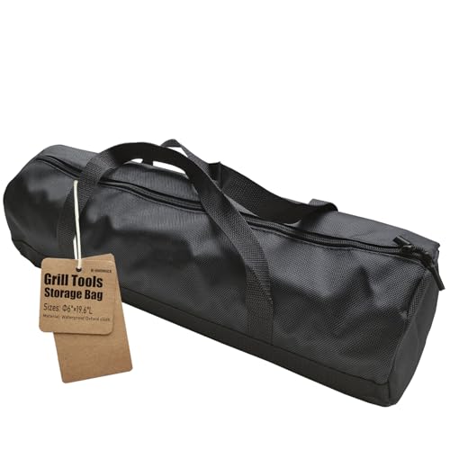 M-HHonger BBQ Accessories Storage Bag, Tool Bag for Barbecue Tools Storage, Grill Accessory Storage, Outdoor Camping Barbecue Carry Bag,Can Hold Grill Utensils Up to 18", BBQ Gifts for Men