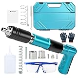 Mini Pistolet à Ongles Portable, Pistolet à Clous Manuel avec 5 Niveaux de Puissance, Cloueuse Pneumatique Silencieuse, Cloueur Beton électriques Nail Gun, pour Béton, Plafond, Bois, Fixation Murale