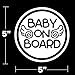 TOTOMO Baby on Board Sticker - Safety Caution Decal Sign Stickers for Cars Windows Bumpers - Baby Angel ALI-022