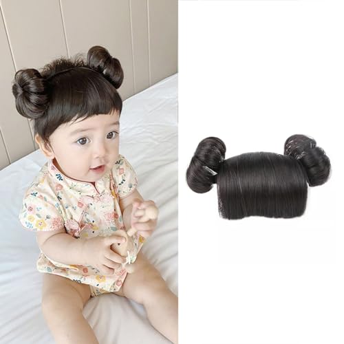 Baby Girls Headwear Infants Hairband Hairpiece Short Hair Decors Lovely Headdress Black2