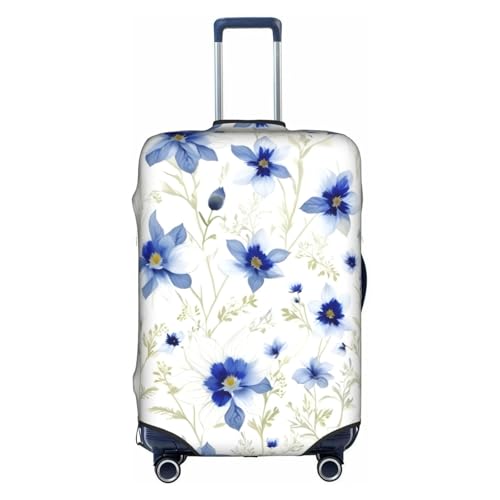 Cornflowers Daisies Tsa Approved Luggage Cover For 18-32 Inch Suitcases Scratch-Resistant Stretch Luggage Cover