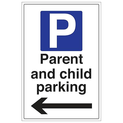 Panneau flèche gauche en aluminium 3mm pour sécuriser l'accès aux parkings