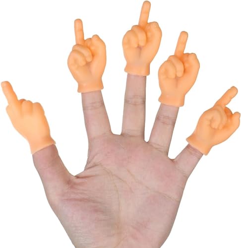 11Pcs Tiny Hands Mittelfinger Puppets Mini Finger Puppets Hands Major Kleine Fingerpuppen Mini Hands Spiel dekors Zubehör Geschenk für Aprilscherz Halloween,Gummi,Puppen-Kasperletheater,Fingerpuppen