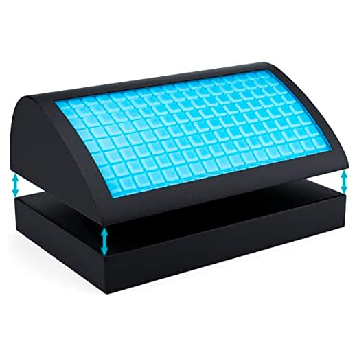 GELRIDE Gel Foot Rest for Office Desk - Double Layer Adjustable Foot Rest for Office, Home - Under Desk Foot Rest to Keep Legs Relaxed While Working (Black, Pack of 1)