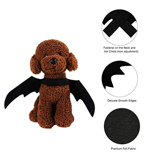 Baugger - Halloween Pet Bat Costume Cat Bat Traje para o Dia Das Bruxas Pet Fancy Dress para Gatos C