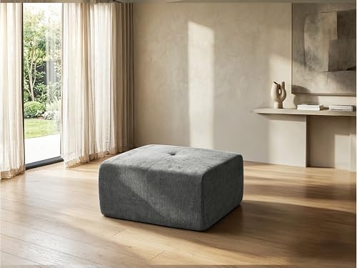 Image of 37 inch Oversized Boneless Couch, Comfort Cloud Sectional Couches for Living Room, Modular Sofa High Back & Extra Deep Seat, No Assembly, Soft Chenille Fabric (Dark Grey, 37 inch-Single Ottoman)