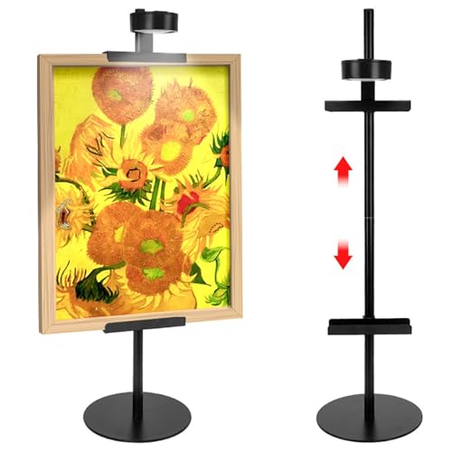 Soporte de escritorio con luz para fotos y marcos de pintura para mesa 3