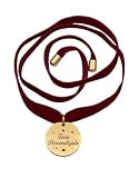 Always Medalla Dorada Personalizada Para Ramo de Novia | Colgante de Acero Inoxidable con Cinta de Terciopelo | Recuerdo personalizado para novia