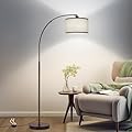 Floor Lamp for Living Room?Arc Floor Lamp with Adjustable Lamp Head Tall Pole Standing Lamp with On/Off Pedal Switch Over Couch Arched Reading Light for Bedroom Study Room 8W LED Bulb Included ?Brown?