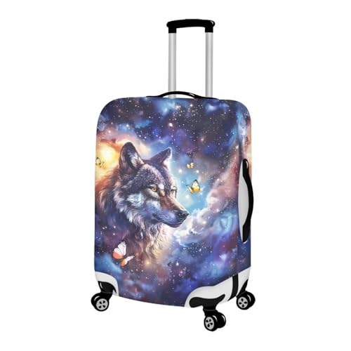 Image of Mumeson 3D Wolf Luggage Cover Waterproof Anti Dust Suitcase Sleeve for Wheeled Suitcases Washable Suitcase Cover Cushion Luggage Protect Cover