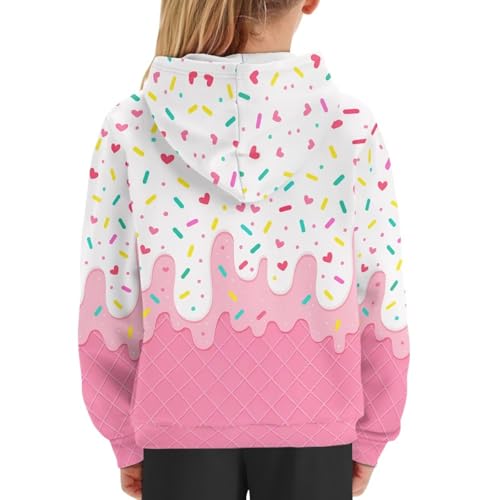 Image of Coloranimal Unisex Girls and Boys Long Sleeve Hoodies Hoody Athletic Pullover Sweatshirts Tops Age 6-16year