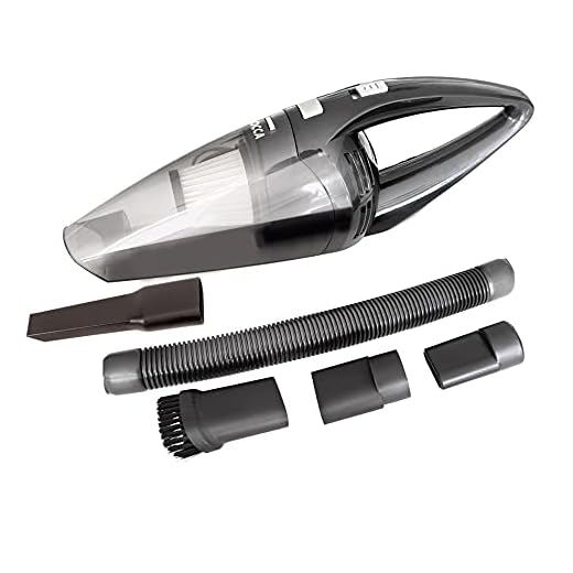 Jocca - Aspirador de Coche 12V Potente con Accesorios | Aspirador de Mano con Cable 3 Metros | 100w | Asa Ergonómica | Filtro HEPA | Limpieza Coche | 5 Accesorios | 0'5 L de Depósito