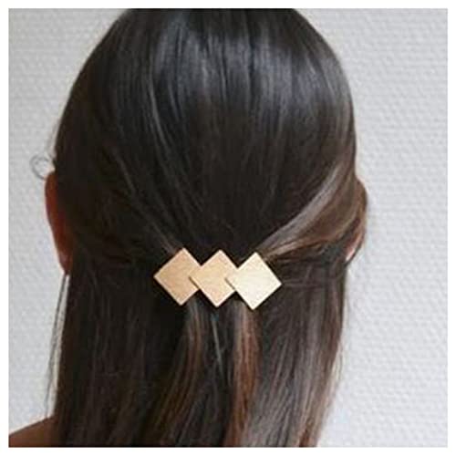 Iaceble Gold Geometry Hair Clip Hair Pin Square Hair Barrette Minimalist Metal Head Clip Pin Boho Diamond Shape Head Clips Hair Accessory For Women And Girl Headdress #TOP29