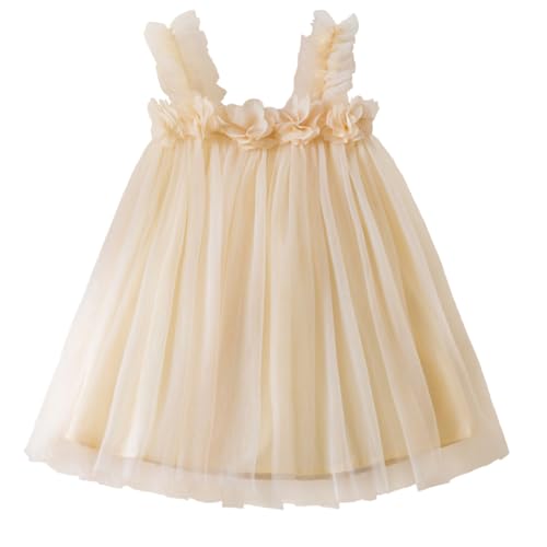 Toddler Girls Tulle Tutu Dress Flower Girls Summer Sundress Size 6M-5T
