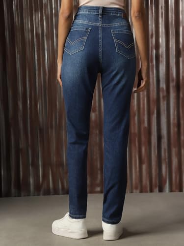 Image of High Star Women Cotton Washed Skinny fit High-Rise Casual Jeans