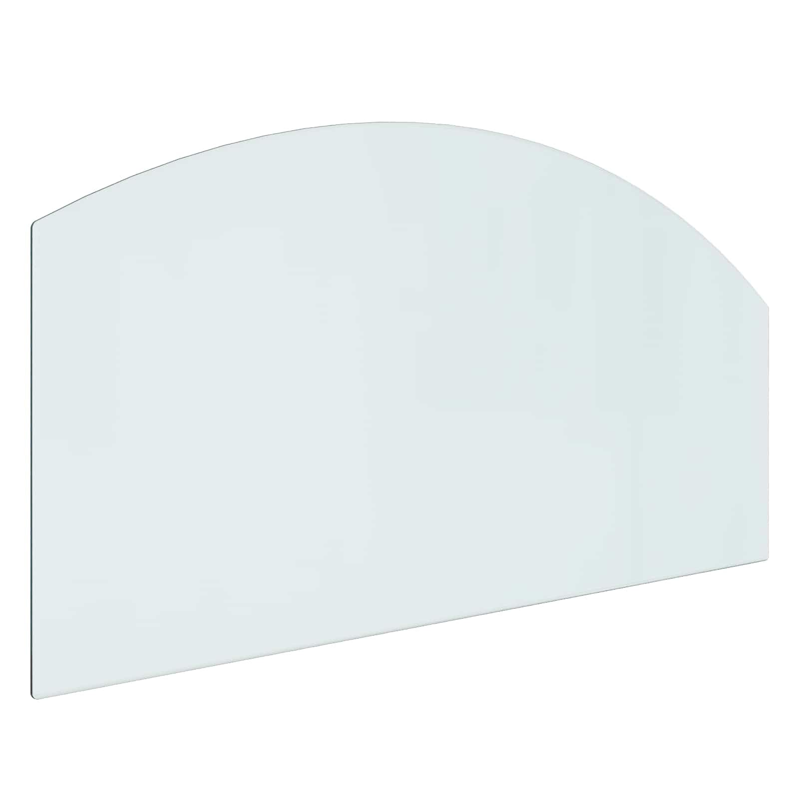 Placa de cristal transparente para chimenea, 100 x 50 cm, cristal templado de seguridad para chimenea y estufa, protección del suelo