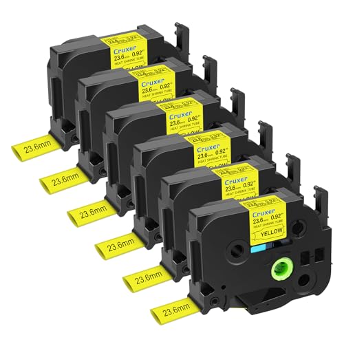 Cruxer Ptouch HSE651 HSe-651 HS651 HS651 23.6mm 0.9�C���` �M���k�`���[�u�e�[�v �C�G���[�n�ɍ� PTD600 D600VP PTP700 P750W P900W P950NW PTP710BT PT-96