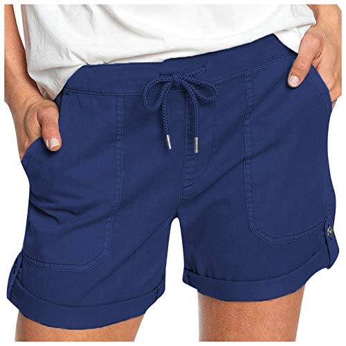 WWricotta Short pour Femme - Short De Salon Pantalon D'éTé Uni Pantacourt éTé Short Sudation Short Amincissant Mini Short