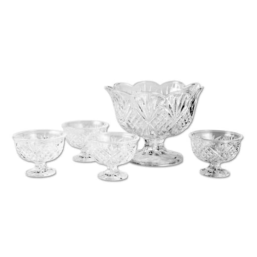 Godinger Dublin 5-Piece Crystal Dessert Set