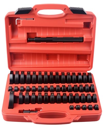 DAYUAN Lot de 52 pièces avec disques de montage pour roulements de roue, bagues d'étanchéité, douilles, joints en caoutchouc, extracteurs, pièces de...