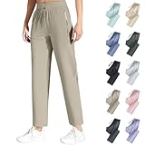 Senistyle Pants for Women Over 50, Women's Ultra Stretch Breathable Casual Comfy Fit Pants, Stretch Active Pants for Women Stretchactive - Women's Ultra Stretch Breathable Casual Pants Khaki XL