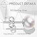 Impalsory Handmade Pearl Stud Earrings, AAAA+ Handpicked White Button Freshwater Cultured Pearl Earrings Sterling Silver Hypoallergenic Earrings for Women 7-7.5MM