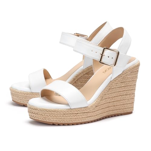 Image of VICKI.VICKI Women's Platform Sandals Wedge Ankle Strap Open Toe Sandals