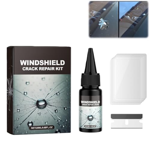 WALDSEELE Auto Windschutzscheibe Riss Reparatur Flüssigkeit Steinschlag Reparaturset Windschutzscheibe Glas Reparatur Flüssigkeit gegen Risse Lang anhaltende Auto Scheiben Reparatur Kit 20ml