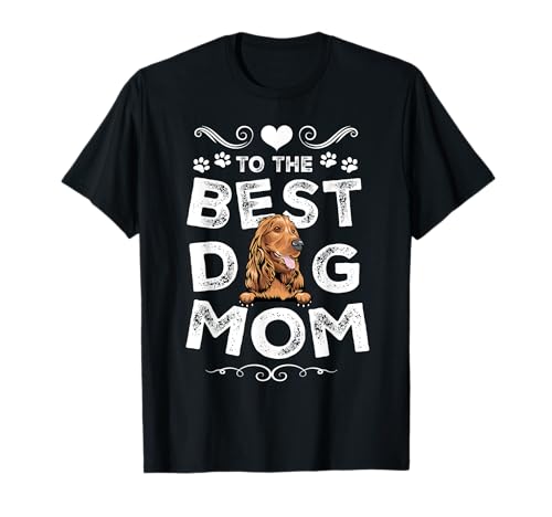 Cocker Spaniel Best Dog Mom Dogs Lovers Funny Mothers Day t-shirt, Preto, S