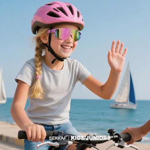 Kids Baseball Sunglasses for Boys Girls Youth Softball Cycling Sports Sunglasses UV400 Protection Age 5-123