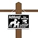 Goodvia Freilaufender Hund Videoüberwacht 30x20cm Metall Aluminium, Hunde Schilder Lustig und für den Toten Winkel Bin Ich Da