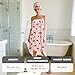 HEIFAM Absorbent Bath Towel Wrap Set for Women, Pink Cherry Print Towel Wrap After Shower, Microfiber Shower Robe Body Towel Wraps for Women, Quick Dry Hair Towels Wraps for Spa Hotel Beach Girl