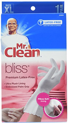 Mr Clean, Latex Free, Vinyl, Soft Ultra Absorbent Lining, Non-Slip Swirl Grip Gloves
