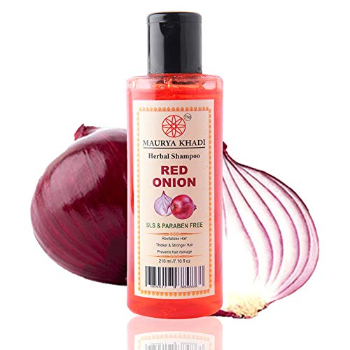 Maurya Khadi Herbal Onion Shampoo For Hair Growth, Volumising 210ML Pack Of 1