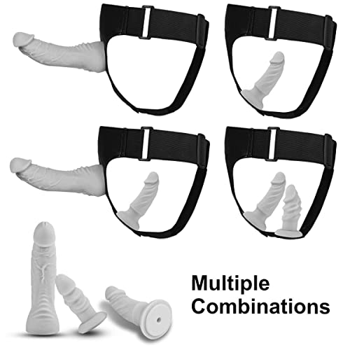 Utimi Strap-On Dildo 3 Removeable Silicone Dildos,Hollow Strap-On Set Dildo Pants,Sm Sex Toys For Men And Women, Female Massage Masturbation Toys Strap On Harness Dildos For Women & Lesbian Couples #TOP5