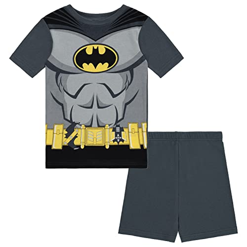 Boys DC Comics Batman Pajamas Set - 4 Piece Short Sleeve Batman Pajamas - Short Sleeves, Shorts and Pants Pajamas Set4