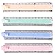 4 PCS Kunststoff Faltringeln 30Cm Transparente geometrische Regel Kunststoff-Regel Stationäre gerade Studienregeln für Schulkinder Kinder und Bürobenutzung (Rosa + Blau + Grün + Gelb)