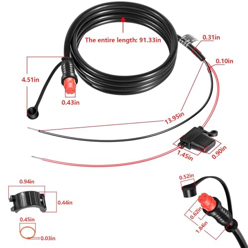 Cable de alimentacion de repuesto compatible con Garmin 010-11425-01 modulo GLS 10 3