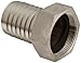 Dixon RES53 Stainless Steel 316 Hose Fitting, Short Shank Coupling with Nut, 2" NPSM Female x 2" Hose ID Barbed
