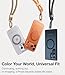 TORRAS Phone Lanyard Crossbody with 2 Phone Tabs, Adjustable Anti Theft Strap for All Cellphone, Premium Metal Buckles, Skin-Friendly, Universal Cellphone Neck lanyard for Travel Essentials, Deep Blue