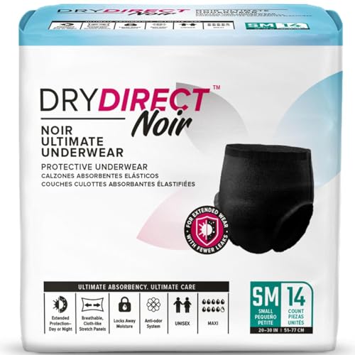 Dry Direct Noir Ultimate Protective Underwear (Small - Pack of 14) by Parentgiving