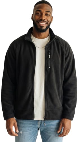 Image of ToBeInStyle Men's Zip Up Long Sleeve High Collar Polar Fleece Jacket