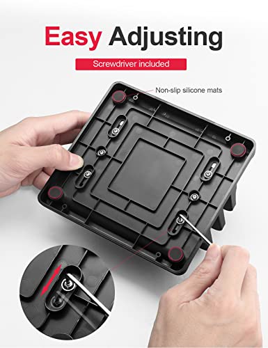 Suporte vertical ajustável para laptop com slot duplo feito de plástico ABS premium 3 em 1 com desig