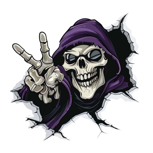 Autocollants De 3D Halloween Automobile Arrière Sticker, Autocollants De Vitre Arrière De Voiture Crâne, Autocollant Adhésifs Pour Fenêtre D'Halloween, Autocollant Pour Capo